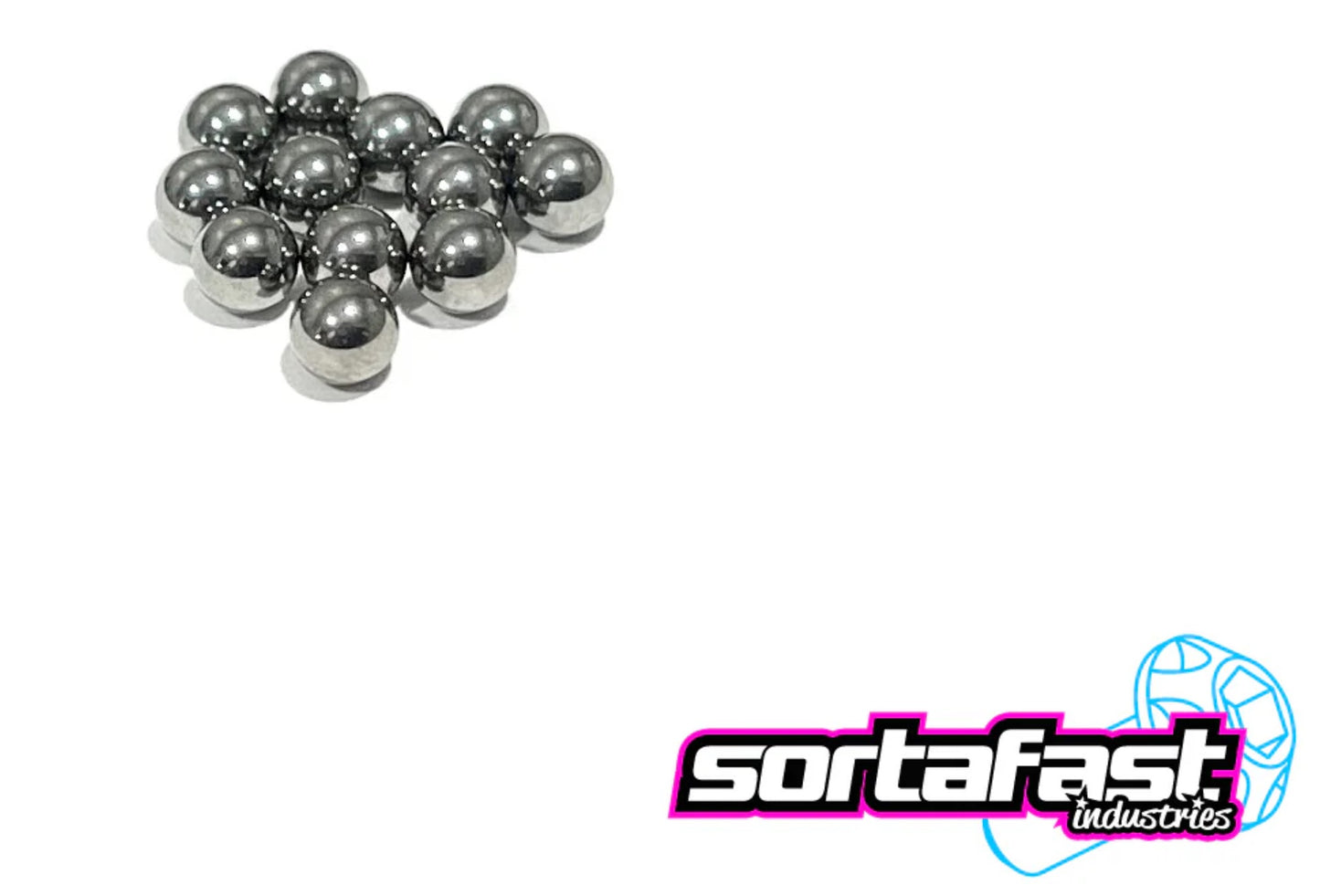 Sortafast 1/8th Inch Tungsten Carbide Differential Balls - 12pk