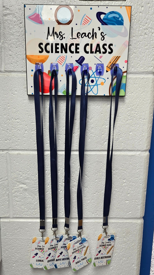 Hall Pass Holder & Passes