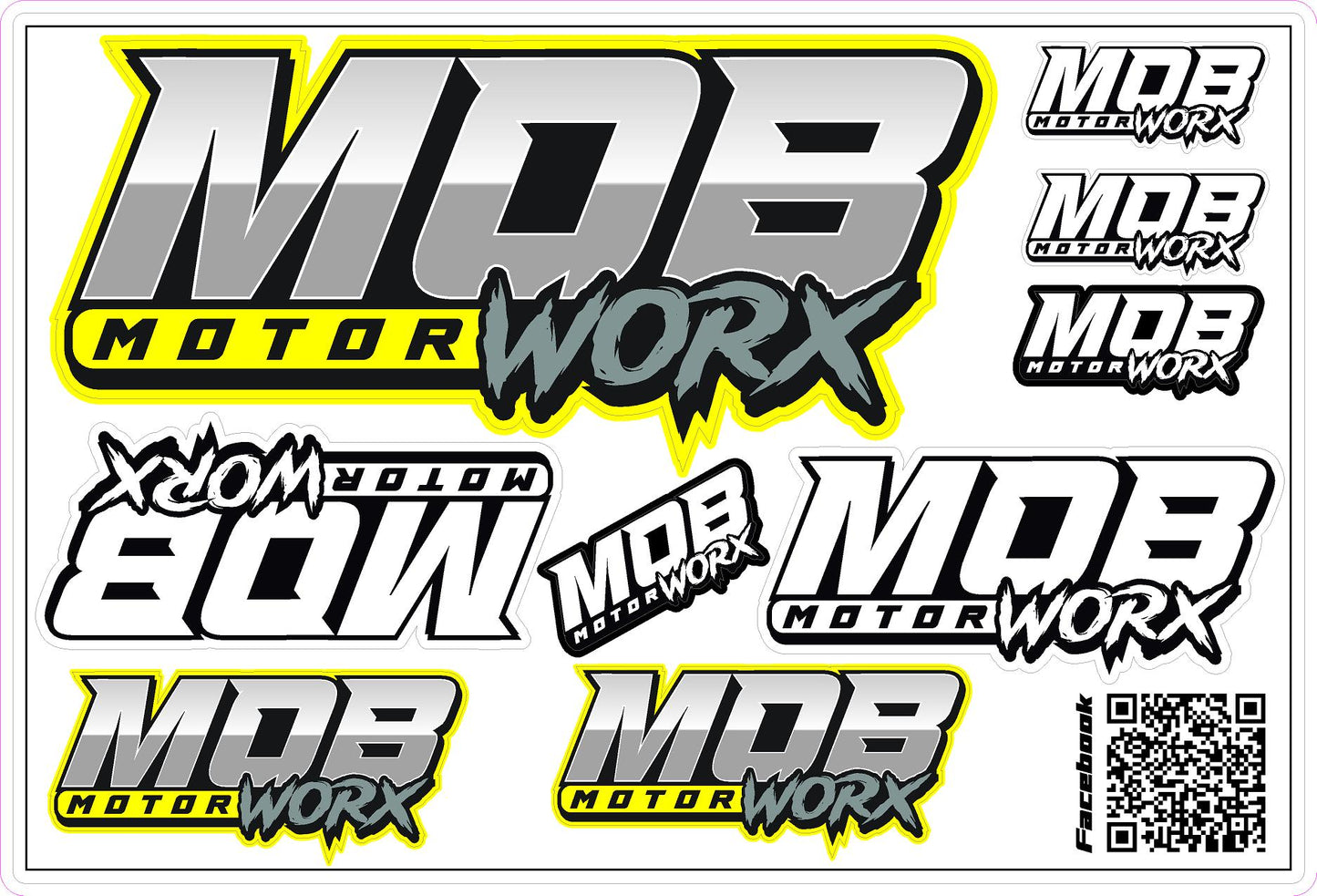 MOB Motorworx 4"x6" Decal Sheet