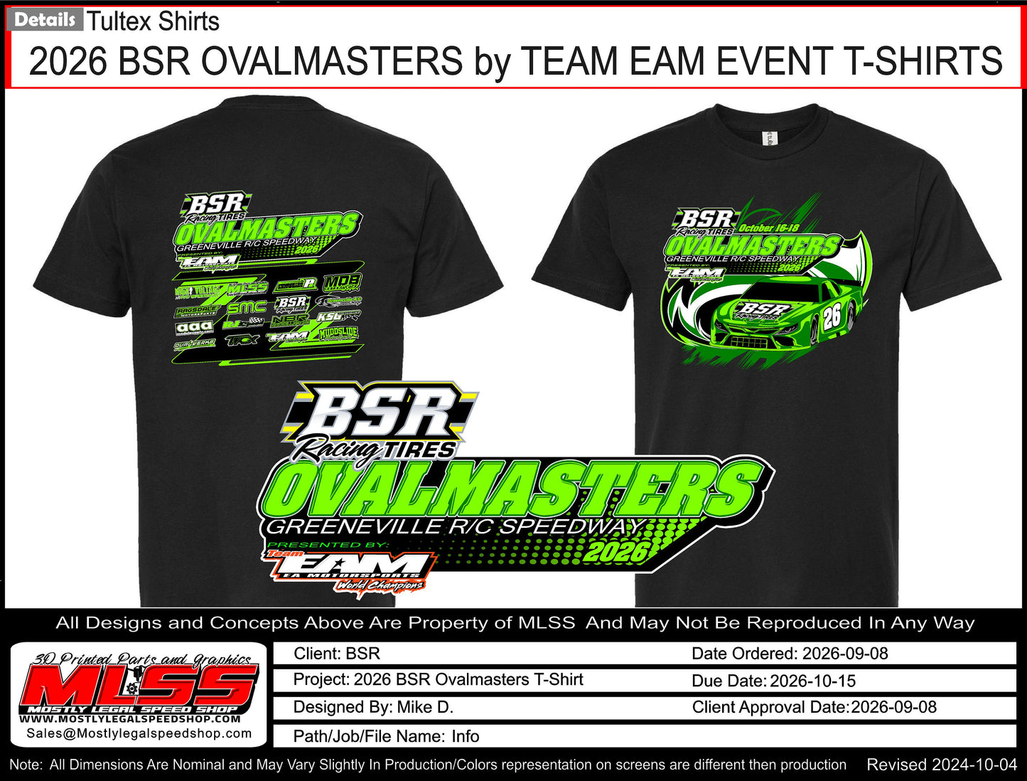 2026 BSR Ovalmasters Presented by TEAM EAM Event T-SHIRT