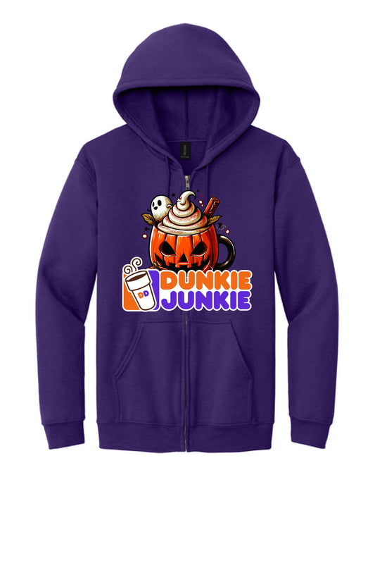 Halloween Dunkin Junkie Zip Up Hoodie