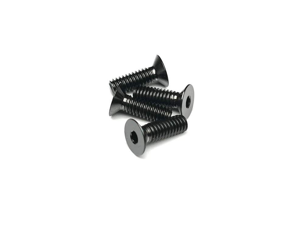 Sortafast Standard Thread Titanium Screws - 100° Countersunk Head - Black - 4pk (8-32)