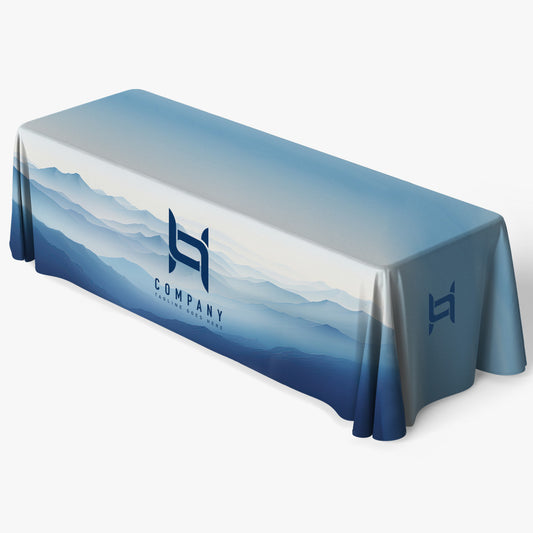 8ft Table Cover Back 3 Sided (Open-Back)