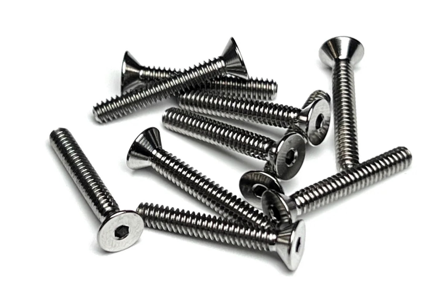 Sortafast Standard Thread Titanium Screws - Countersunk Head - 10pk (4-40)